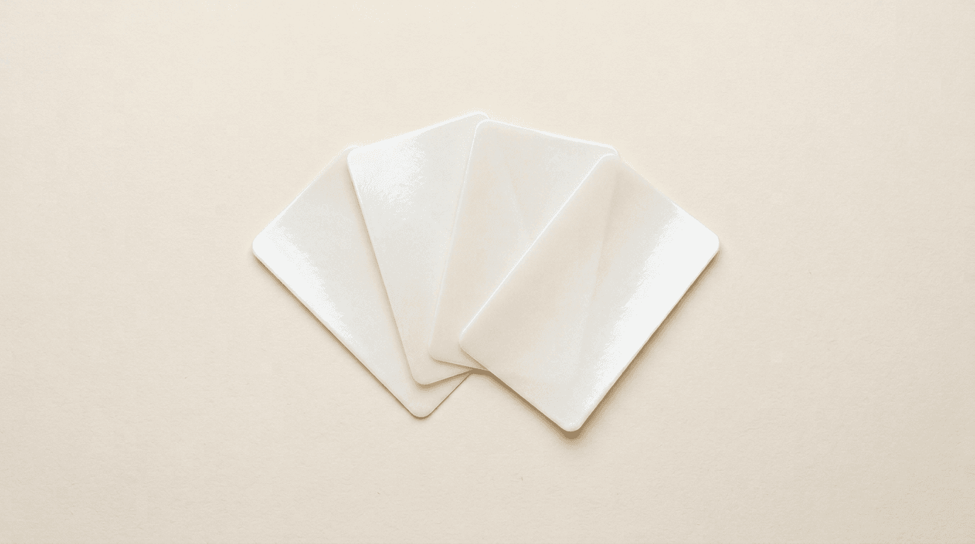 Bask Gentle Liners fanned out, showing the thin rectangular shape